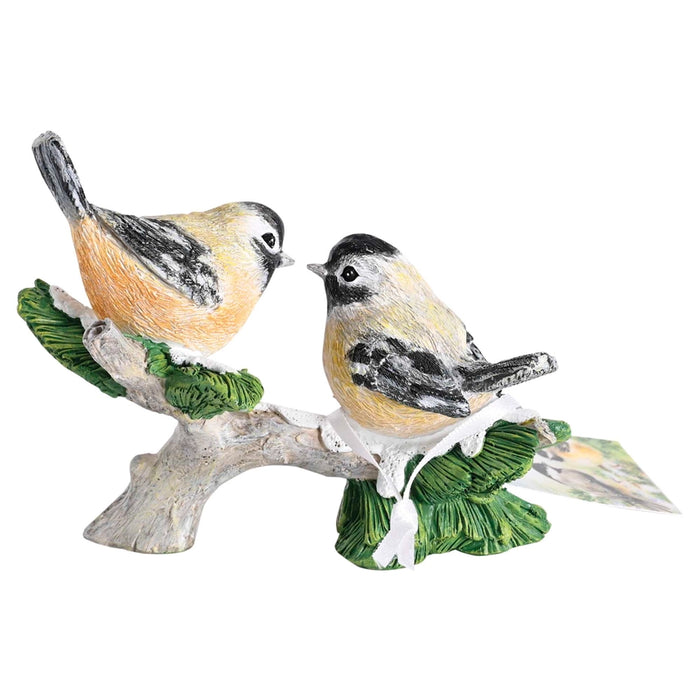 Chickadee Duo Resin Tabletop Figurine