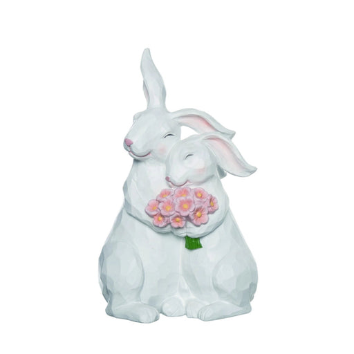 Loving White Bunnies Easter Figurine