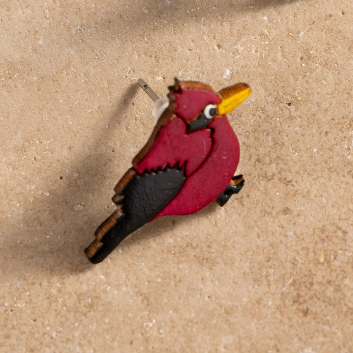 Carmesi Cardinal Gourd Stud Earrings