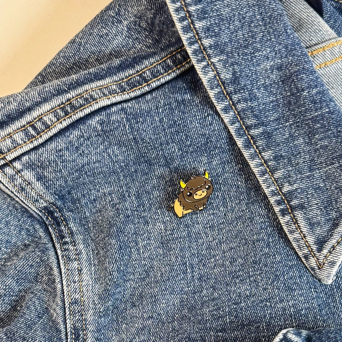 Kawaii Buffalo Lapel Pin