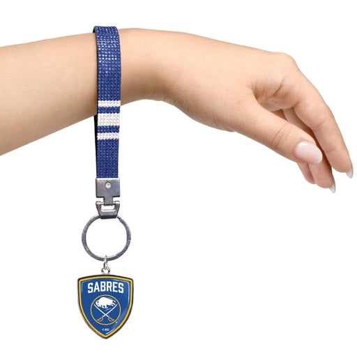 Buffalo Sabres Crystal Charm Key Strap