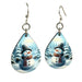 Jolly Snowman Wood Earrings