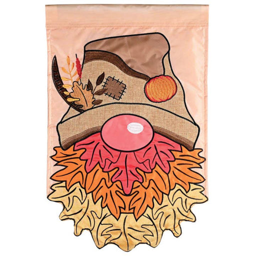Fall Leaves Gnome Garden Flag