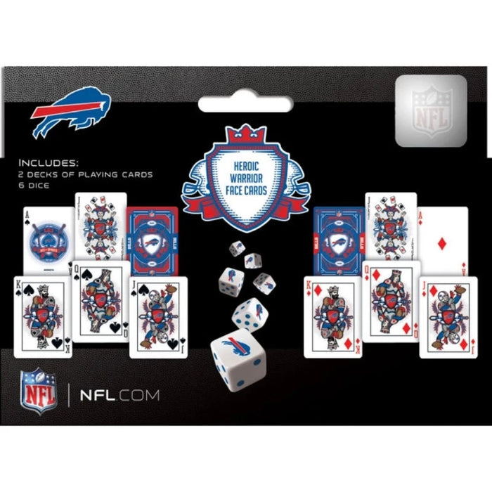 Buffalo Bills 2 Pack Playing Cards & Dice Set