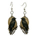 Raven Moon Boots Wood Earrings
