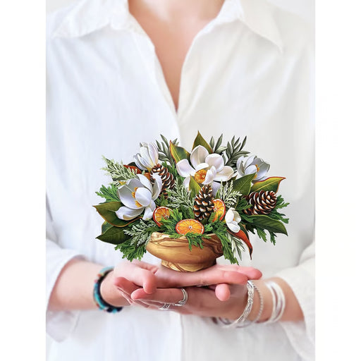 Mini Winter Magnolia Pop-Up Bouquet w/ Note Card