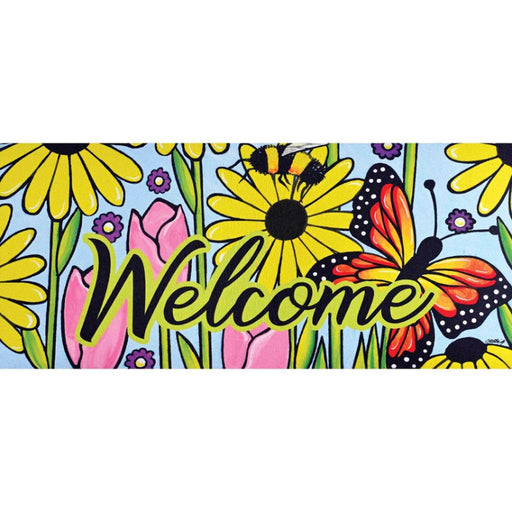 Welcome Butterfly Garden Mini Switch Doormat Insert