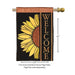 Black Sunflower Welcome Burlap Banner Flag