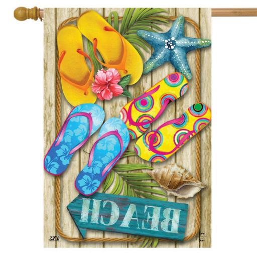 Flip Flops Beach Banner Flag