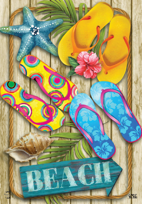 Flip Flops Beach Banner Flag