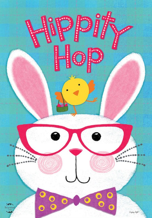 Hippity Hop Bunny Garden Flag