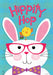 Hippity Hop Bunny Garden Flag