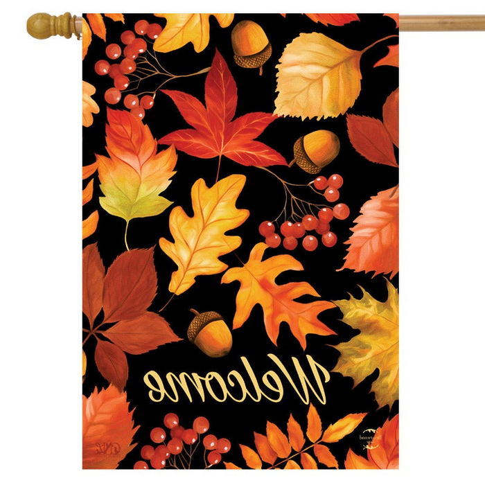 Fall Leaves Banner Flag