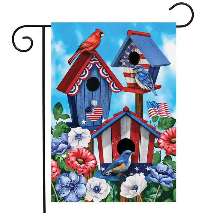 American Birdhouses Garden Flag