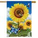 Sunflowers and Bees Banner Flag
