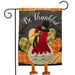 Colorful Turkey Applique Garden Flag