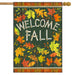 Welcome Fall Leaves Banner Flag