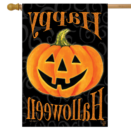 Glowing Jack O Lantern Banner Flag