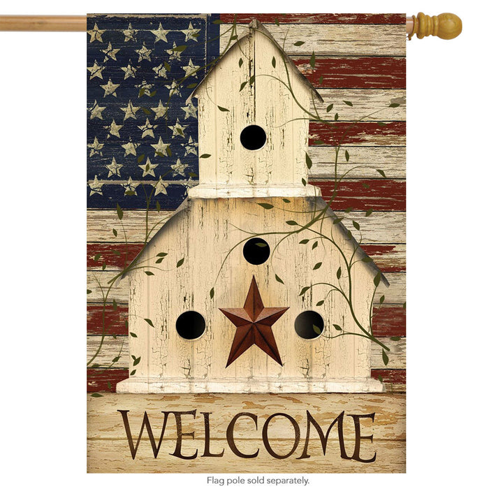 Americana Welcome Banner Flag
