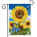 Sunflowers and Bees Garden Flag