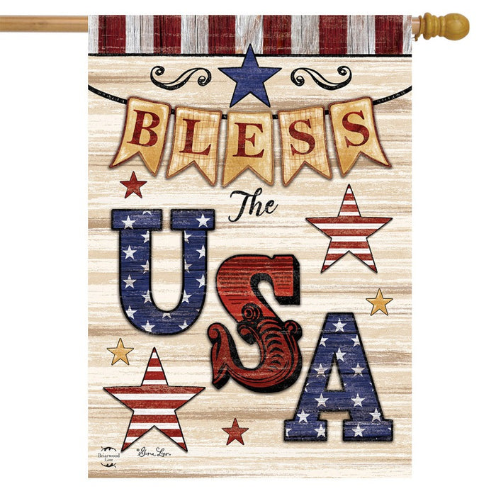 Bless the USA Double Sided Banner Flag