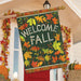 Welcome Fall Leaves Banner Flag