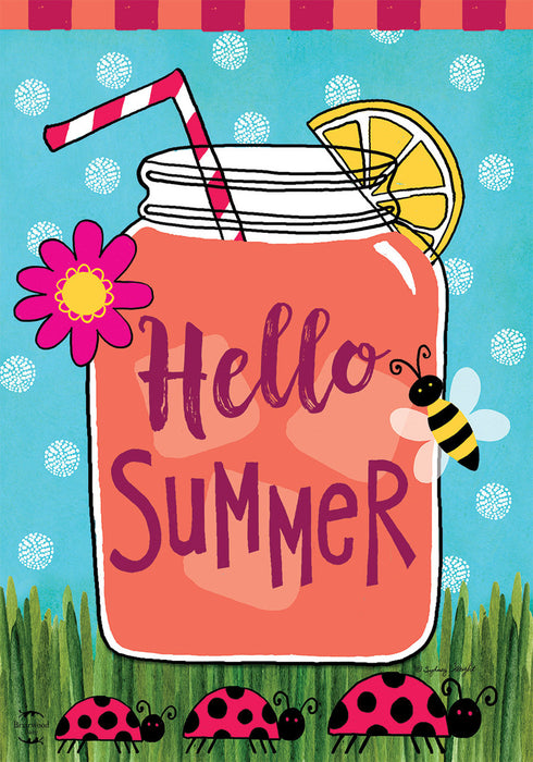 Welcome Summer Lemonade Decorative Flag