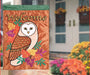 Owl in Fall Leaves Garden Flag