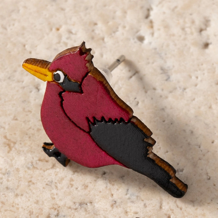 Carmesi Cardinal Gourd Stud Earrings