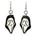 Ghostface Scream Wood Earrings