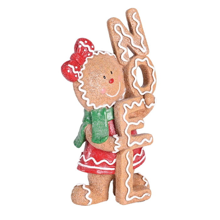 Noel Gingerbread Girl Resin Figurine