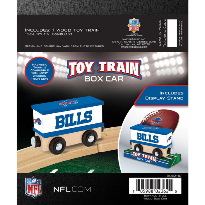 Buffalo Bills Wooden Toy Train Box Car
