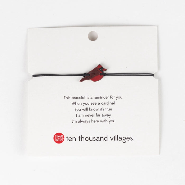 Carmesi Cardinal Hand Carved Gourd Bracelet