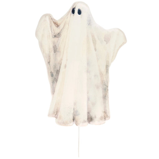 watercolor look ghost lawn decoration with a stake to go right into the ground