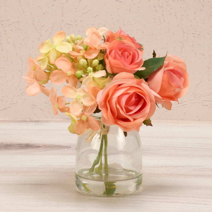 Peach Roses in Vase