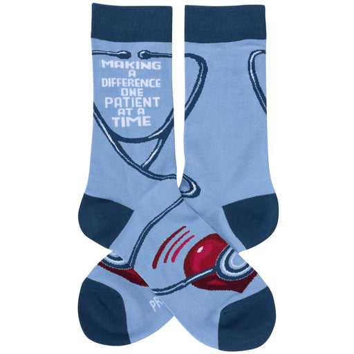 One Patient At A Time Crew Socks
