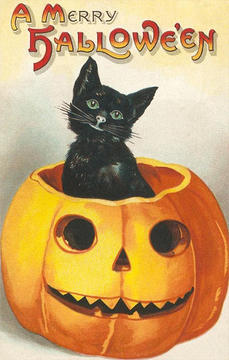 A Merry Halloween Postcard