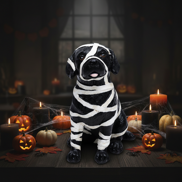 Mummy Black Labrador Figurine