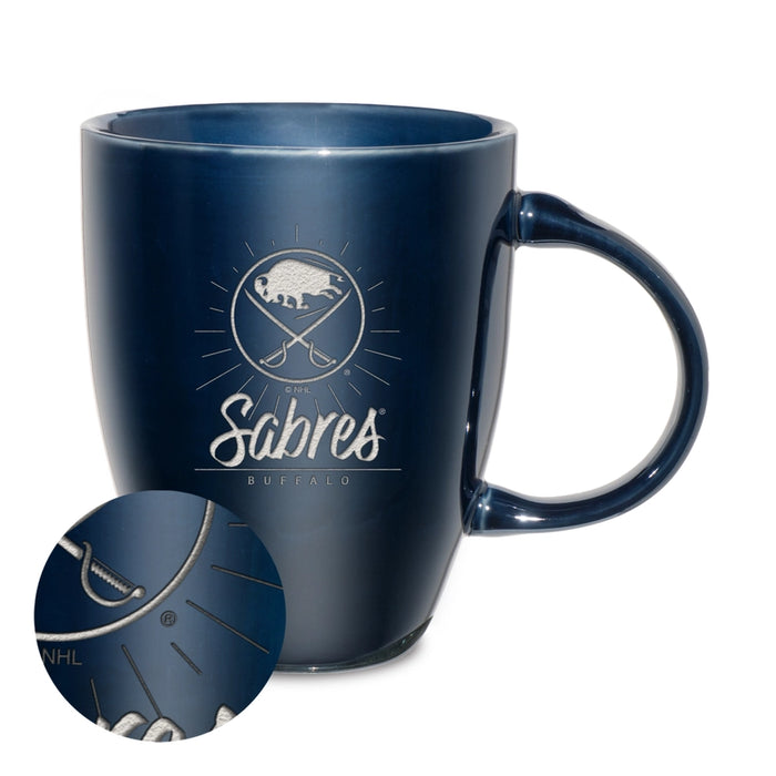 18oz Buffalo Sabres Navy Ceramic Lustre Mug