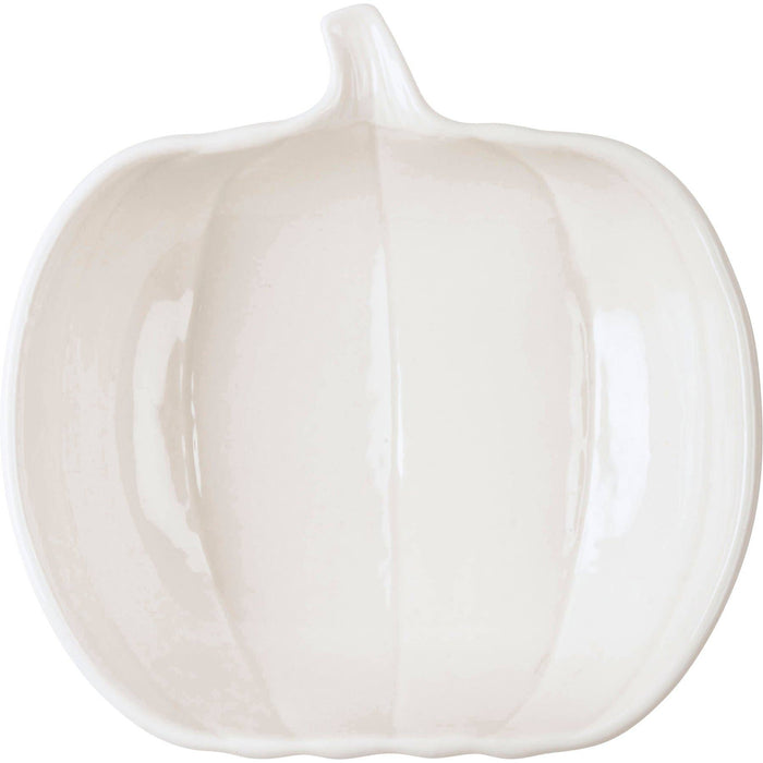 White Pumpkins Stoneware Plate Set
