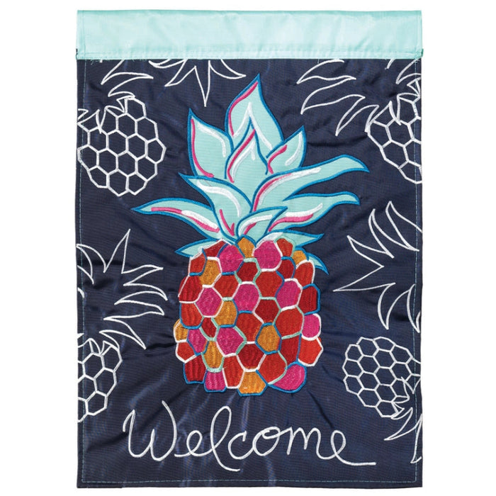 Whimsy Pineapple Applique Banner Flag