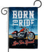 Born to Ride Garden Flag