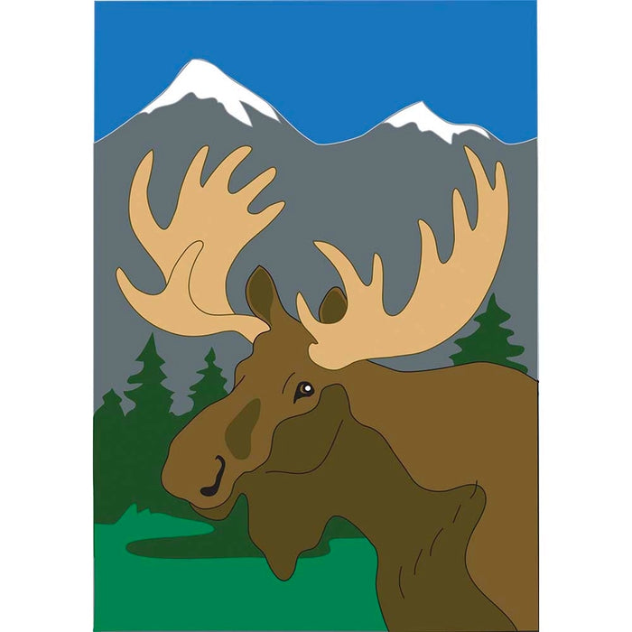 Moose Applique Garden Flag