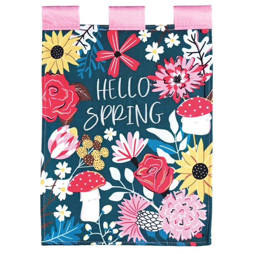 Hello Spring Cut Out Garden Flag