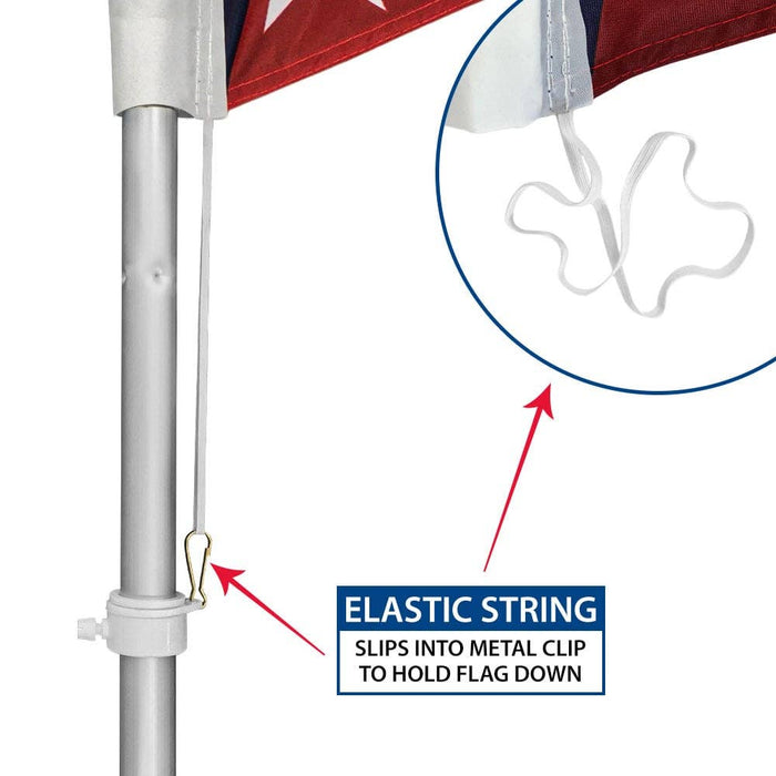 11.5' Open Red and White Feather Flag & Pole Kit