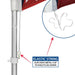 11.5' Open Red and White Feather Flag & Pole Kit