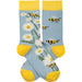 Bees and Daisies Mismatched Crew Socks