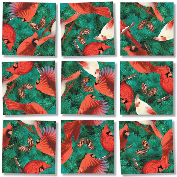 Winter Cardinals Scramble Squares Puzzle