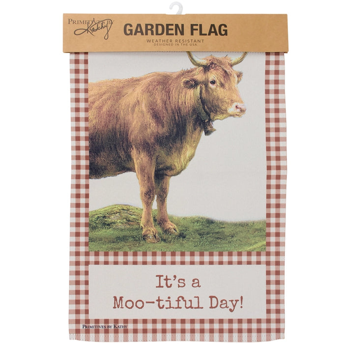It's A Mootiful Day Garden Flag