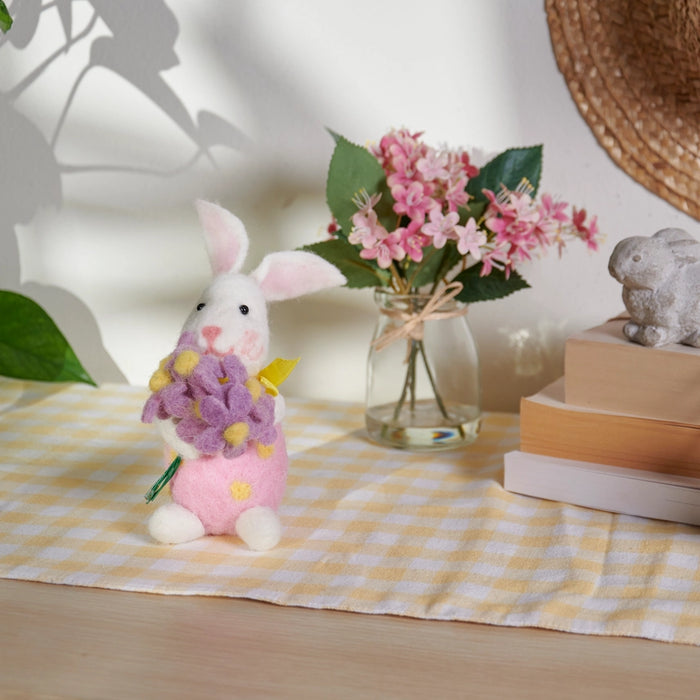 Bunny with Bouquet Critter Ornament
